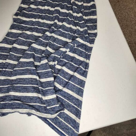 Madewell  Navy Gray Striped Racerback Maxi Dress Size Medium - Picture 8 of 9